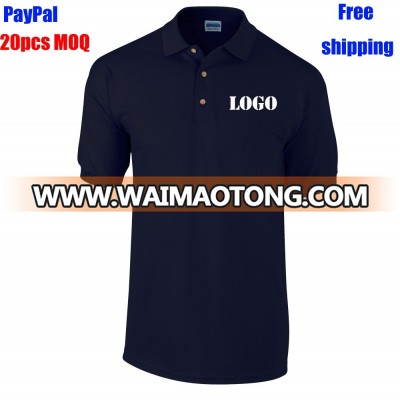 Free shipping by air express door to door embroidery or printing your logo high quality custom polo shirt