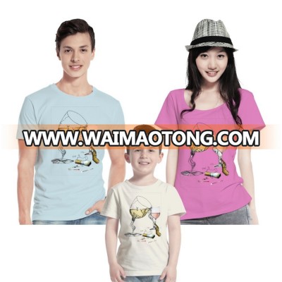 100% cotton custom couple t shirt