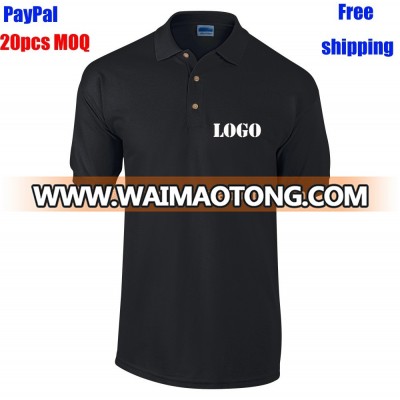 Free shipping custom embroidered logo man polo shirt