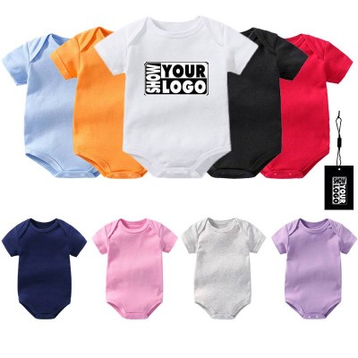 Custom Design Colorful Baby Romper Set 100% Cotton Infant Cotton Clothes Baby Bodysuit